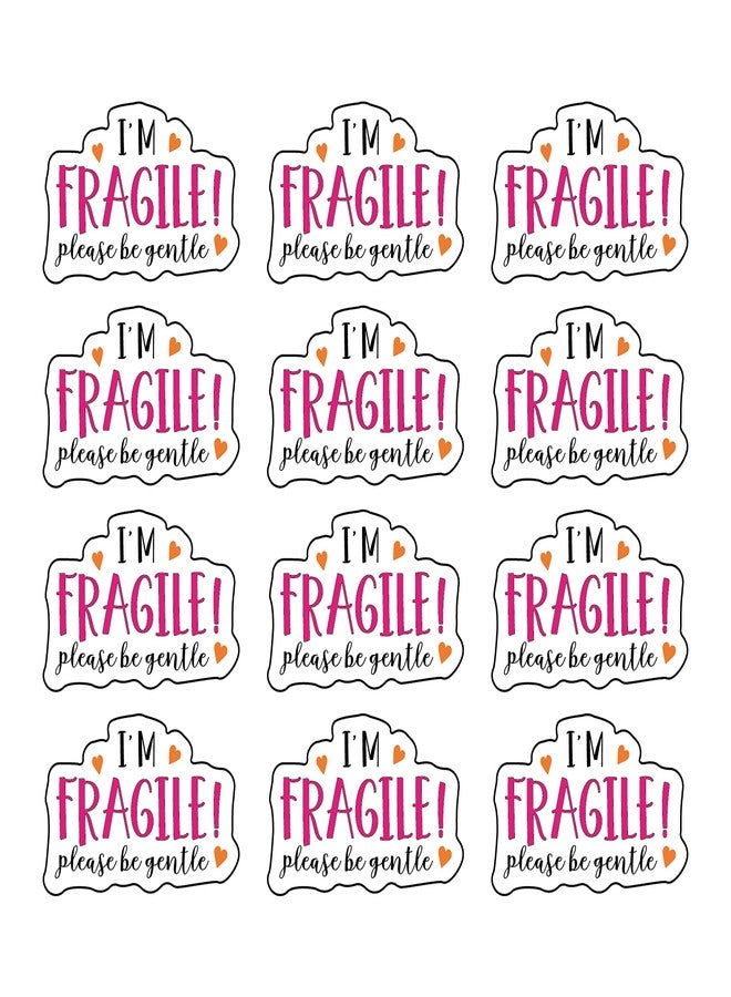 دي2سي ملصق مطبوع عليه عبارة "أنا هش، يرجى التعامل معه برفق" لتغليف الهدايا، مثالي لتغليف الهدايا، والتعبئة والتغليف، وللشركات الصغيرة، وهدايا الشركات (64) - Image 1